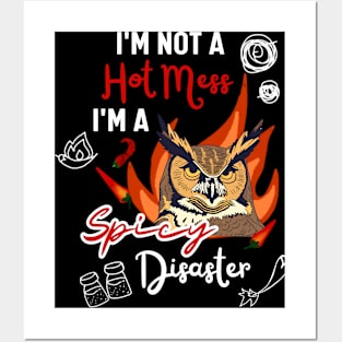 Great Horned Owl Hot Mess Posters and Art